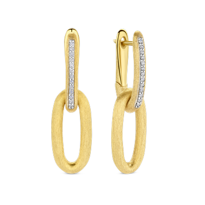 Oorbellen · Nanis LIBERA · met diamant en schakel