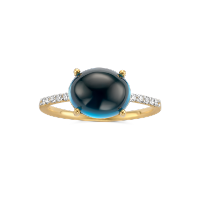 Ring · Nanis AZURE · met London Blue topaas en diamant