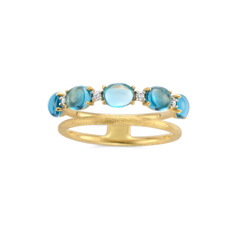 Ring · Nanis AZURE · met London Blue topaas en diamant