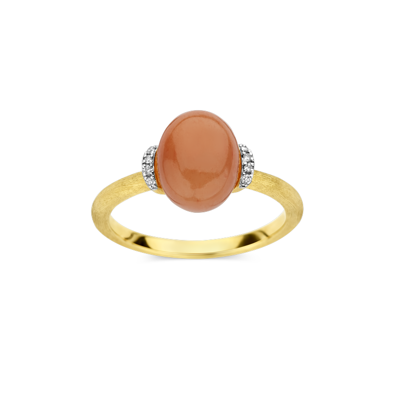 Ring · Nanis PETRA · met oranje aventurijn en diamant