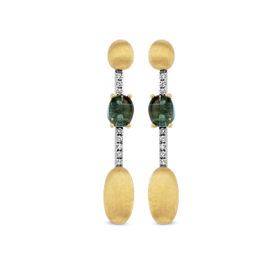 Oorbellen · Nanis AZURE · met London Blue topaas en diamant