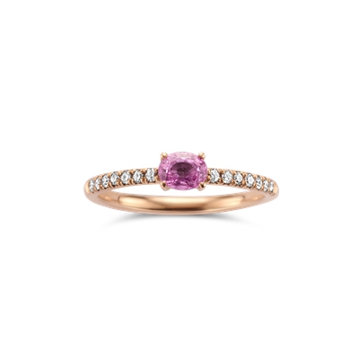 Ring · Vander Avort COLOURFUL · met saffier en diamant