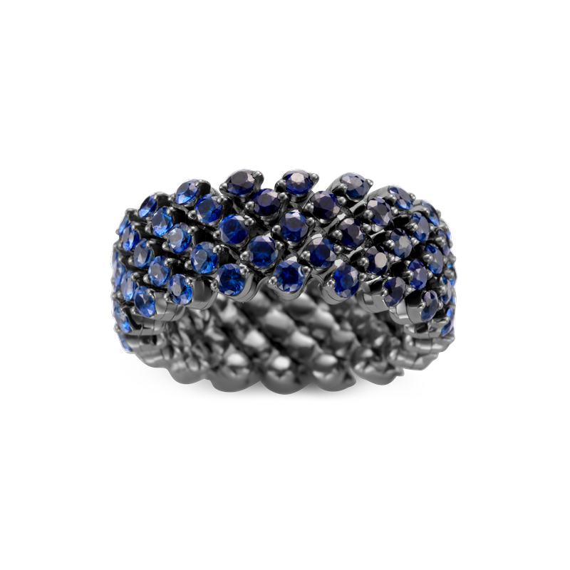 Ring multi-size· Serafino Consoli BREVETTO · met saffier