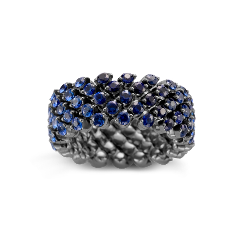 Ring multi-size· Serafino Consoli BREVETTO · met saffier