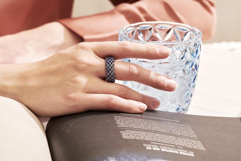 Ring multi-size· Serafino Consoli BREVETTO · met saffier