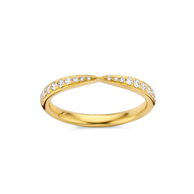 Ring alliance geel goud met 0.21ct diamant
