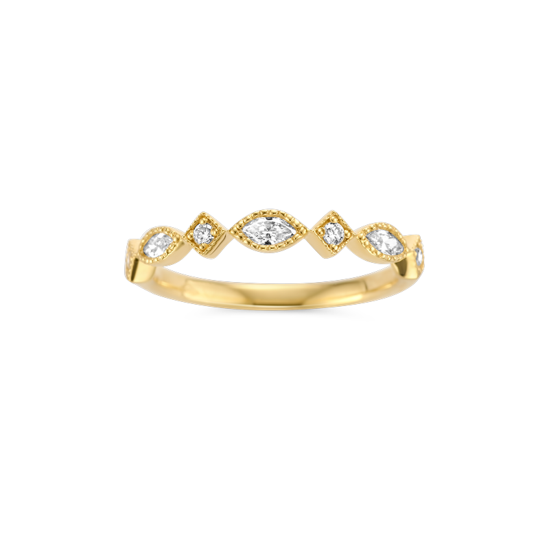 Ring geel goud met 0.26ct diamant