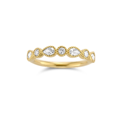 Ring geel goud met 0.53ct diamant