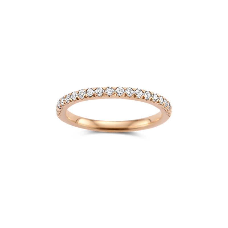 Ring alliance rosé goud met 0.34ct diamant