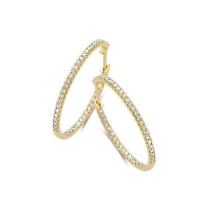 Oorbellen · Vander Avort ICON · creool met diamant