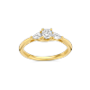 Ring trilogie geel goud met 0.49ct diamant