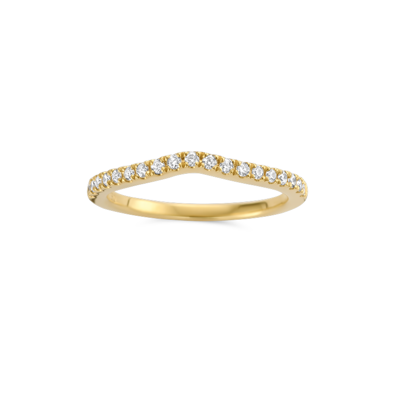 Ring alliance geel goud met 0.24ct diamant