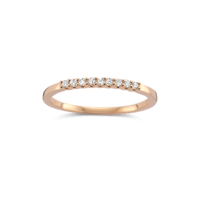 Ring alliance rosé goud met 0.09ct diamant