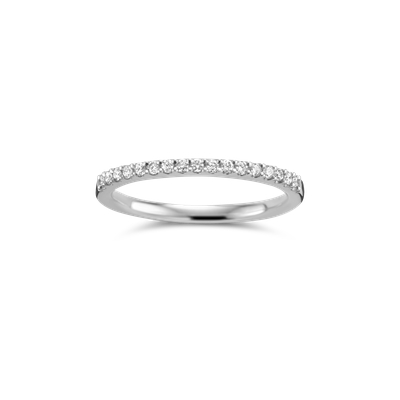 Ring alliance wit goud met 0.16ct diamant