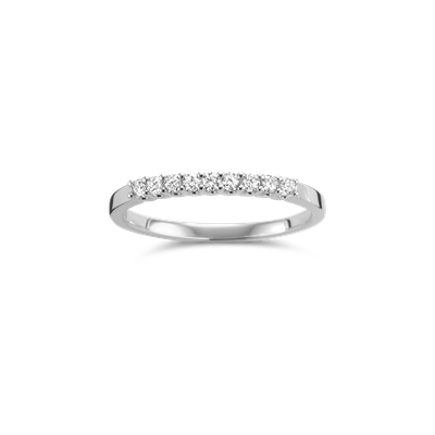 Ring alliance wit goud met 0.18ct diamant