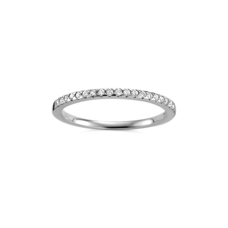 Ring alliance wit goud met 0.20ct diamant