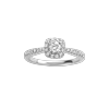 Ring entourage platina met 0.50ct diamant