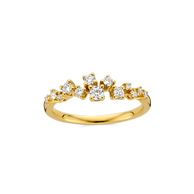 Ring geel goud met 0,37ct diamant