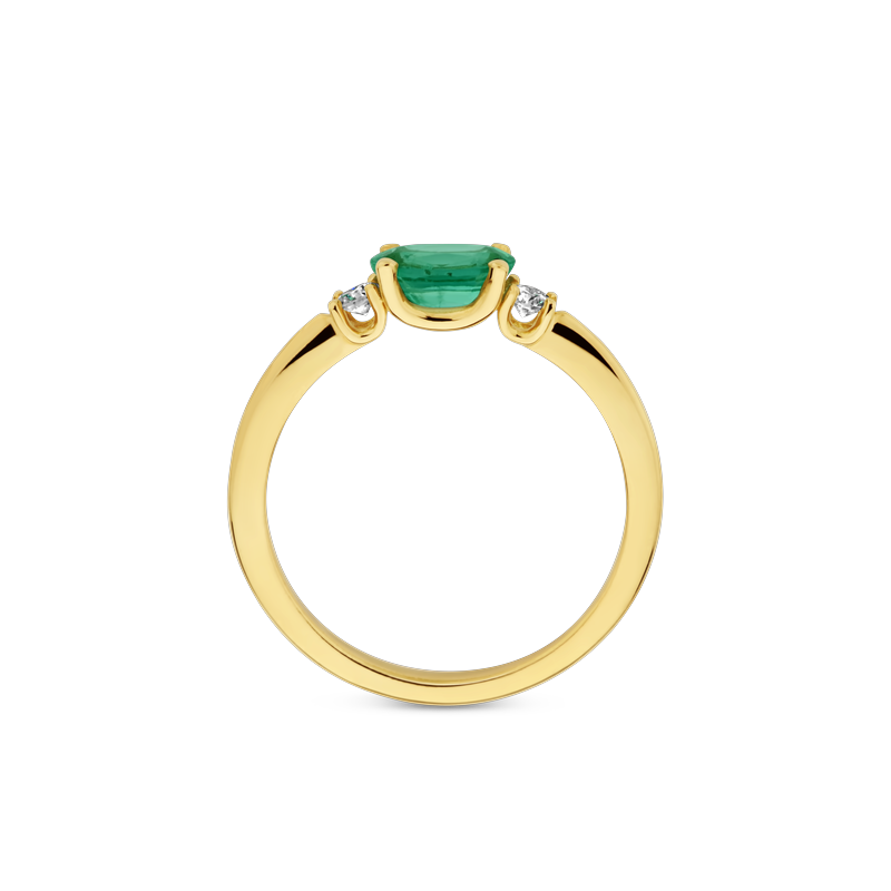 Ring · Vander Avort COLOURFUL · met smaragd en diamant