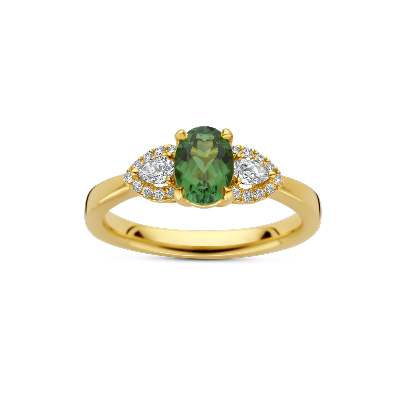 Ring · Vander Avort COLOURFUL · met toermalijn en diamant