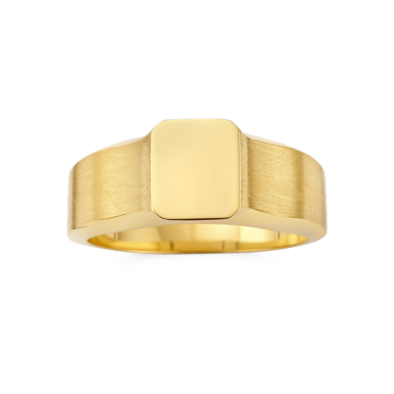 Ring zegel · Vander Avort ESSENTIALS · met effen vlak voor gravure