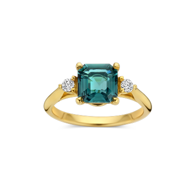 Ring · Vander Avort COLOURFUL · met toermalijn indicolite en diamant
