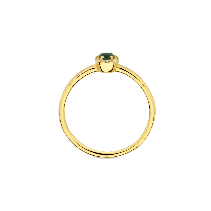 Ring · Vander Avort COLOURFUL · met smaragd en diamant
