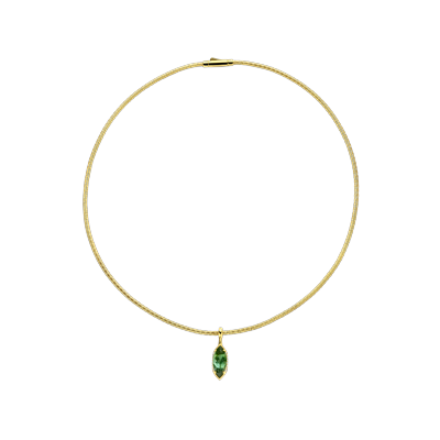 Halsketting · Vander Avort SILK & UNIQUE · met toermalijn en diamant