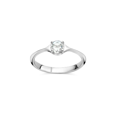 Ring solitaire  · Vander Avort · met 0.32ct rosecut diamant
