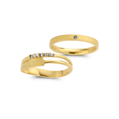 Trouwringen 18kt geelgoud