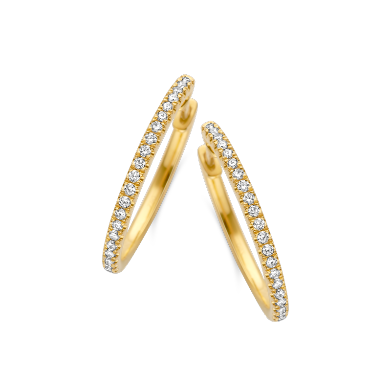 Oorbellen · Vander Avort ICON · creool met diamant