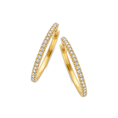 Oorbellen · Vander Avort ICON · creool met diamant