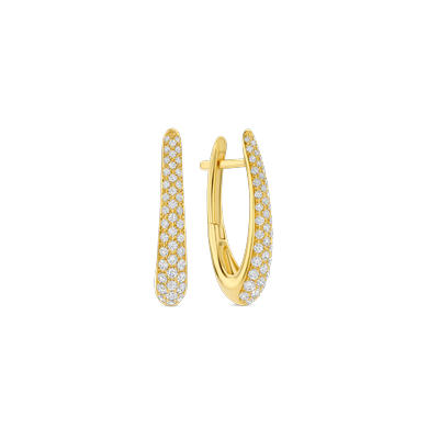 Oorbellen middelgroot · Vander Avort ICON PAVE PRESTIGE · creool ovaal met diamant