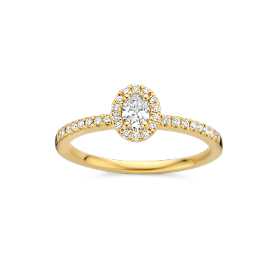 Ring · INFINITE OVAL HALO · met diamant