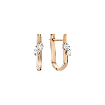 Oorbellen · Vander Avort ICON · creool met diamant