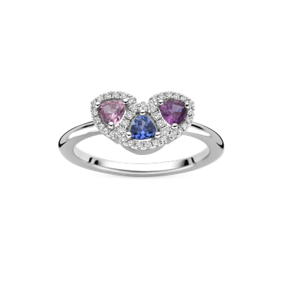 Ring · Vander Avort COLOURFUL · met saffier en diamant