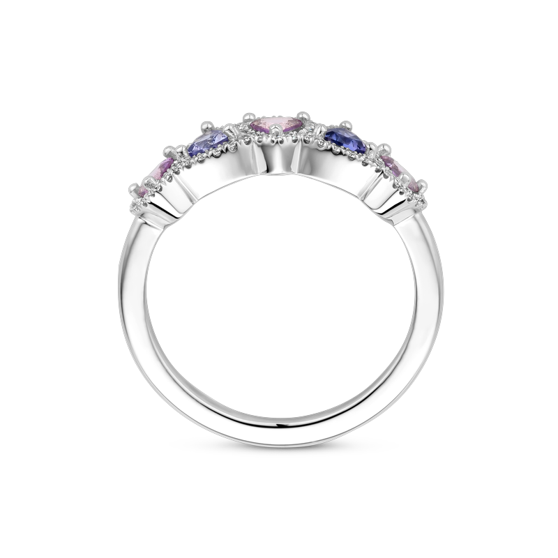 Ring · Vander Avort COLOURFUL · met saffier en diamant