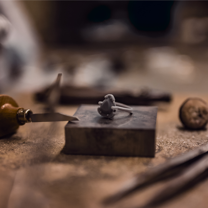 Ring · Vander Avort UNIQUE · met sunstone en diamant