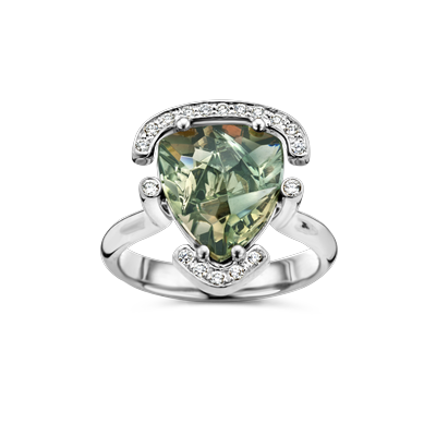 Ring · Vander Avort UNIQUE · met sunstone en diamant