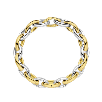 Armband · Vander Avort ESSENTIALS · bicolor met ovale schakels