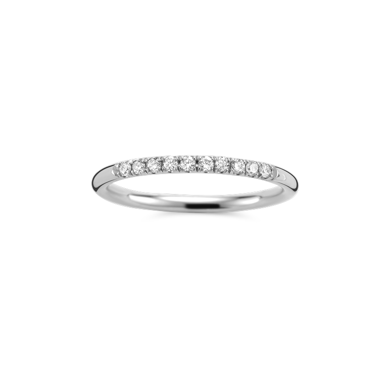 Ring alliance platina met 0.15ct diamant