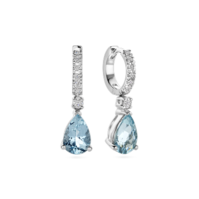 Oorbellen · Giorgio Visconti · met aquamarijn en diamant