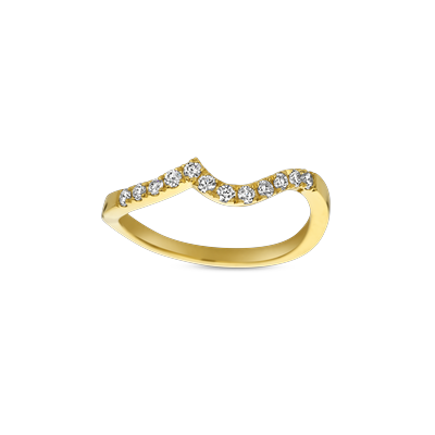 Ring geel goud met 0.21ct diamant