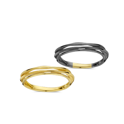 Ringen · Annamaria Cammilli LOVE SONG · Yellow Sunrise en Black Lava