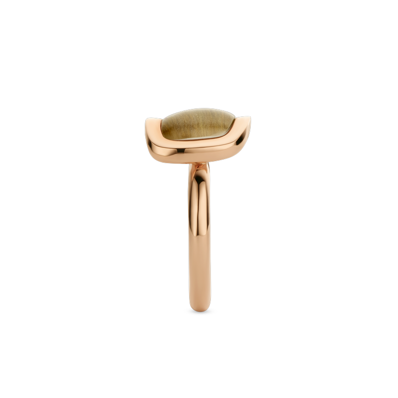 Ring · Bigli MINI NICKI · met tijgeroog en bergkristal (The Eye Of The Tiger)