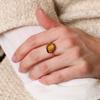 Ring · Bigli MINI NICKI · met tijgeroog en bergkristal (The Eye Of The Tiger)