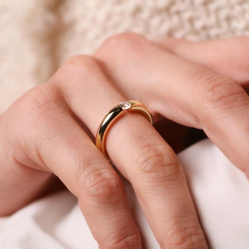 Ring · Niessing SPANNRING® TAPERED ·  met diamant