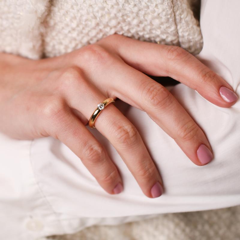 Ring · Niessing SPANNRING® TAPERED ·  met diamant