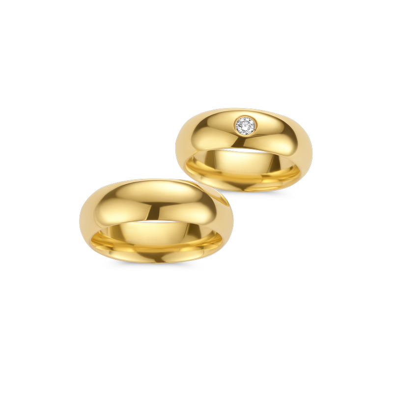 Trouwringen · Niessing half round/round inside ·