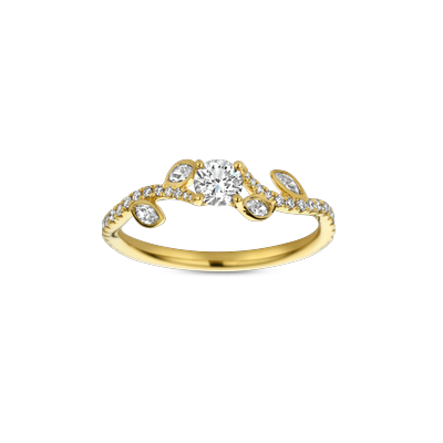 Ring geel goud met 0.60ct diamant